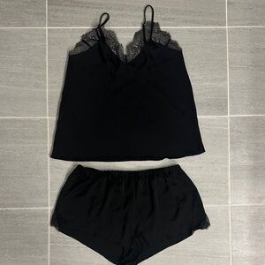 Victoria's Secret Black Lace Sleepwear Set